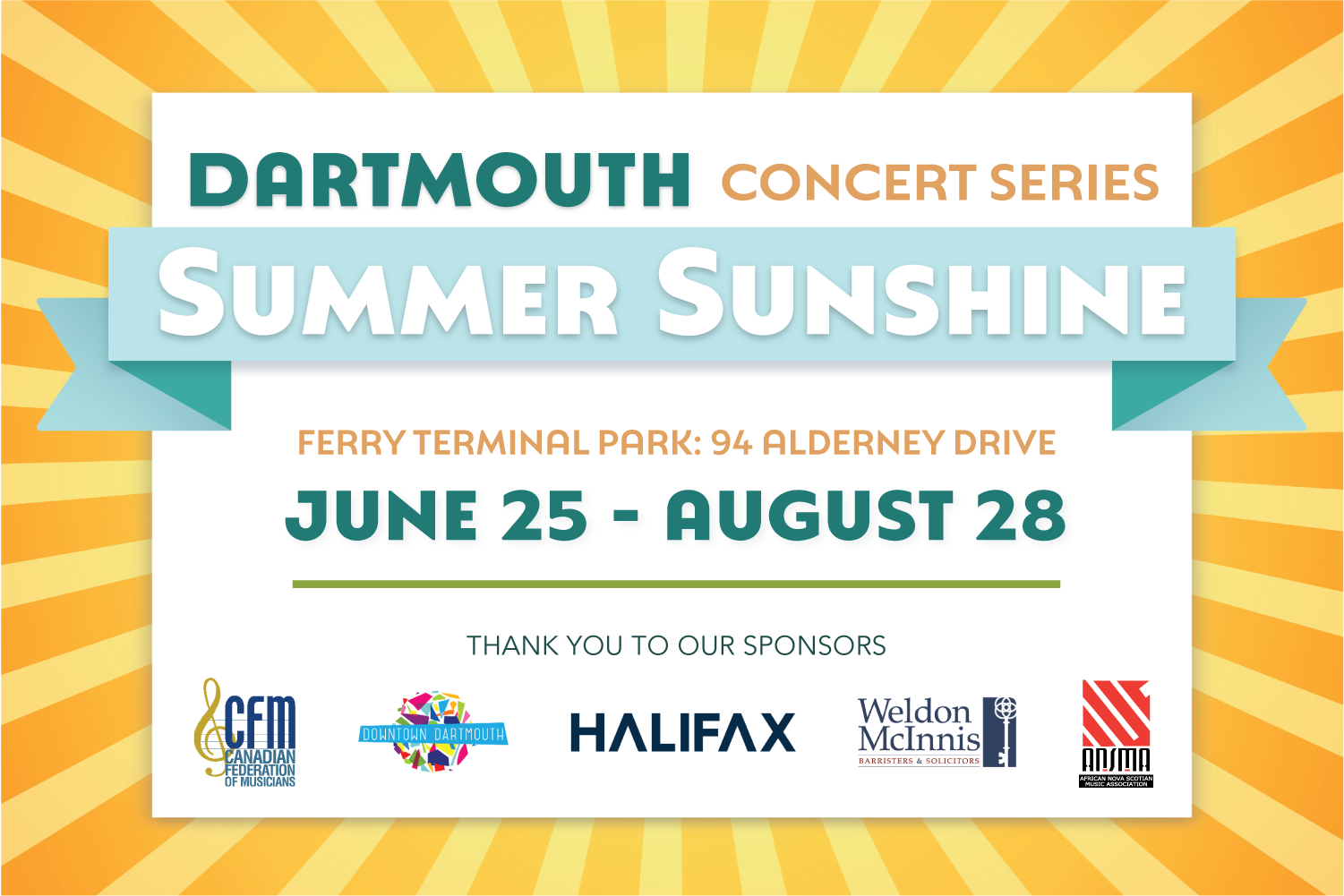  Dartmouth | Summer | Free Events | Music | Friends & Family | Halifax